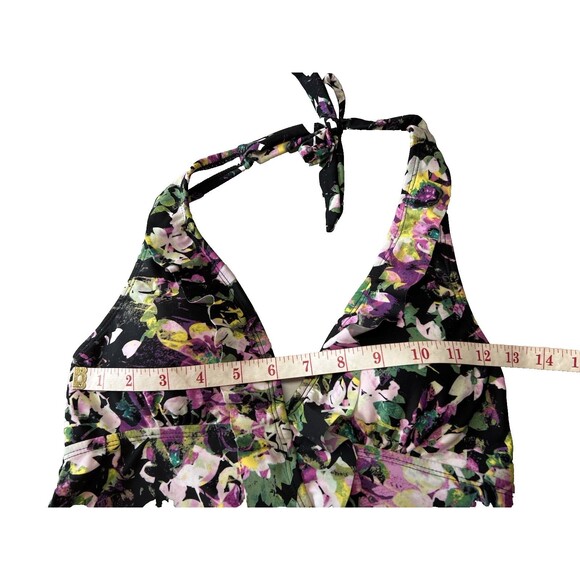 Love your Assets SARAH Blakely Halter Tie Tankini Swim Top Size Small Floral - Picture 11 of 13